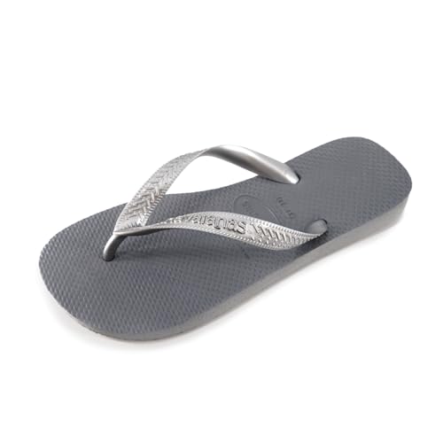 Havaianas Men Top Ink Flip Flops - Ink Splash Sandals - Ice Grey, 11/12W - 9/10M