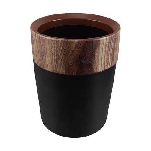 Caneca de basura plástica con diseño madera 14L