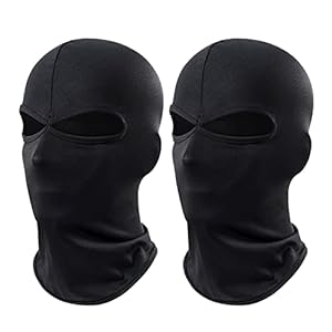 Mivaiun 2-Loch Sturmhaube Lycra Schwarz 2er-Pack