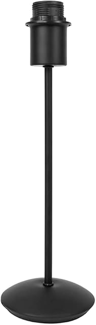 Happy Homewares Contemporary and Sleek Matt Black Metal Table Lamp with Curved Base and Inline Switch Button | 1 x E27 60w Maximum | 35cm High