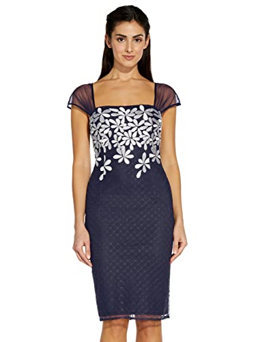 Image of Adrianna Papell Women's Floral Embroidery Sheath Dress
