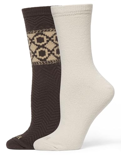 Image of HUE womens Crew Length Boot Socks, 2 Pair Pack