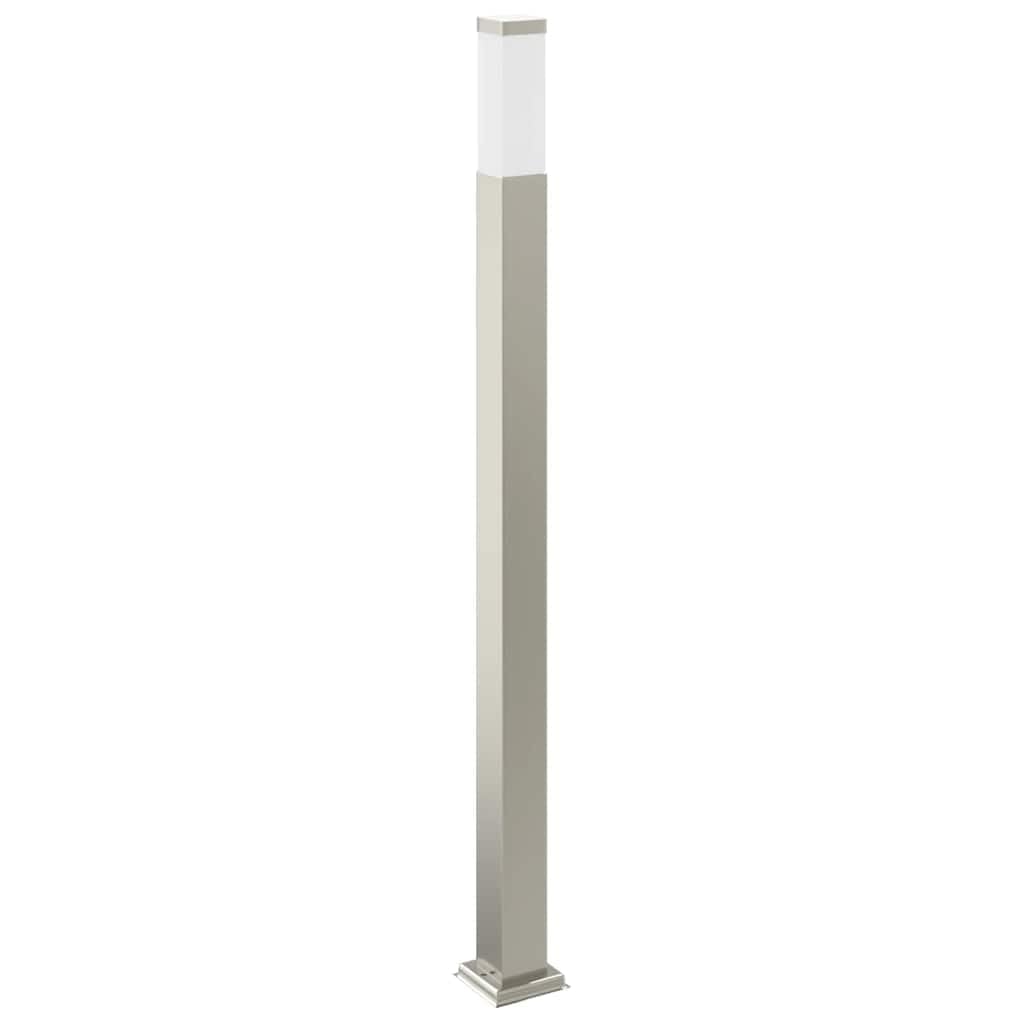 Lampa słupkowa z gniazdkiem 110 cm, zewnętrzna lampa stojąca z czujnikiem ruchu ze stali nierdzewnej IP44, lampa stojąca ogrodowa z czujnikiem PIR i dyfuzorem na taras, wjazd i do ogrodu