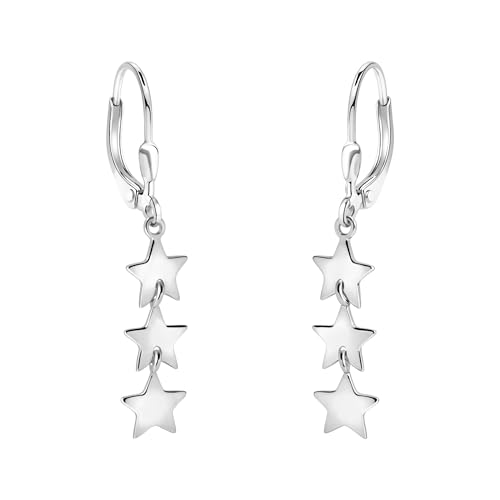 Boucles d'oreilles en argent 925 massif SOFIA MILANI pendantes étoile luxe