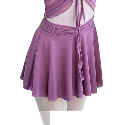 Falda de ballet de malla de 2 capas para mujer que elimina la rigidez al bailar