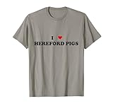 i heart breed farmer - pig i love hereford maglietta
