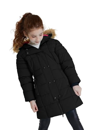 Image of ZSHOW Girls' Long Winter Coat Waterproof Warm Puffer Jacket Hooded Parka