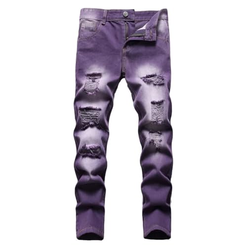 Boys Skinny Fit Ripped Distressed Jeans Pants