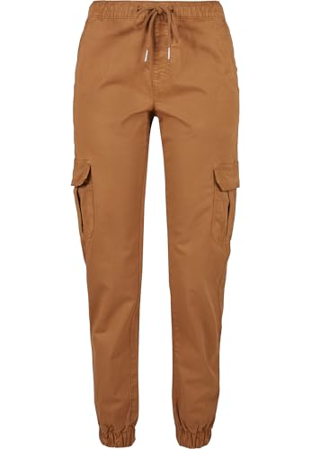 Urban Classics Ladies High Waist Cargo Jogging Pants Pantalones, Beige, M para Mujer