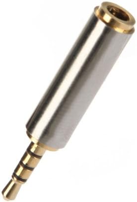 Alex NLD Gold 2.5mm Male to 3.5mm Female Audio Headphone Adapter Converter