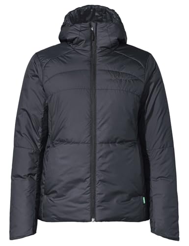 VAUDE Damen Isolationjacke Neyland Hooded Insulation Jacket, leichte und voluminöse Isolationsjacke, kuschelig warm durch Primaloft® Wattierung, atmungsaktiv, phantom black, 42