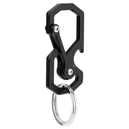Tibitdeer Titan-Karabinerhaken Schlüsselanhänger mit Flaschenöffner - Mehrzweck-Clip für Camping und Wandern