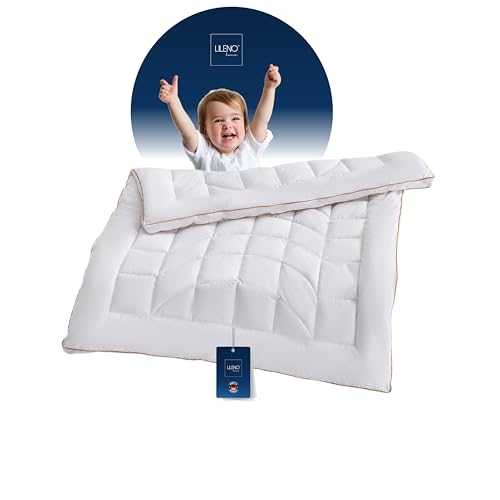 LILENO HOME Kinder Ganzjahresdecke 100x135 cm [1er Set] mit Golden Elegance Baumwolle - extra weiche Kinder-Bettdecke 100x135 cm - als Sommer u....