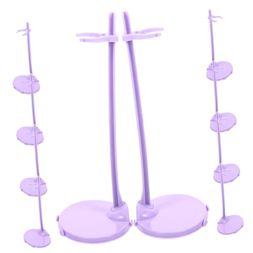 LRXIYODE 10 Piezas Soportes para Muñecas Bases Estables para Exhibición y Almacenaje de Figuras Accesorios para Casa de Muñecas y Expositores de Juguetes
