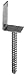 Produktbild Connex Pfostenträger L-Form - 80 x 60 x 100 x 200 mm - Ø 16 mm - chromfarbig - feuerverzinkt - Bohrung 11 mm - 1 Stück/Einschlaghülse/Pfostenanker/L-Pfostenträger / HV4200