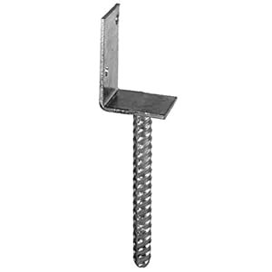 Connex paaldrager 80 x 60 x 104 x 200 x 4 mm/diameter 16 mm, L-vorm, materiaal: thermisch verzinkt, 1 stuk, HV4200
