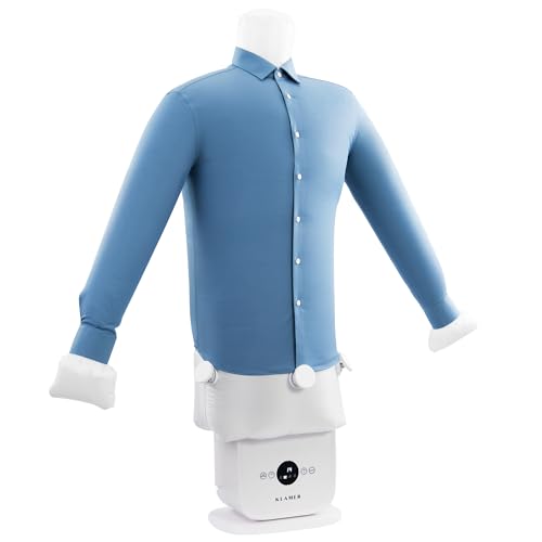 KLAMER Hemdenbügler Pro 1400W Bügelpuppe mit Aufsätzen für Hemden, Hosen & Schuhe – Automatischer Hemdglätter, Hosenbügler & Schuhtrockner...