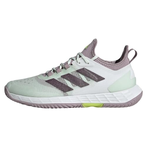 adidas Tênis feminino Adizero Ubersonic 4.1, Branco/aurora metálico/jade de cristal, 7