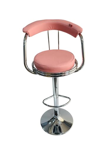 Image of GOYALSON Classic Height Adjustable and Revolving Bar Stool Kitchen Chair (3, Pink)