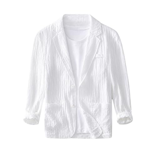 Blazer en coton homme coupe ample veste double boutonnage élégante