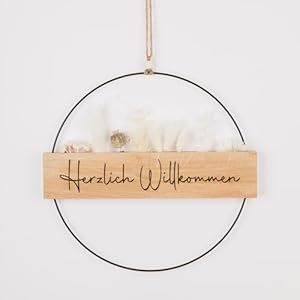 Mikas Laserart Herzlich Willkommen Türkranz