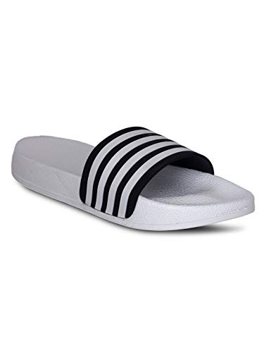 Image of AADI Men's Synthetic Leather Daily Casual Sliders /Flip Flop & Slippers