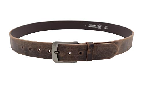 Nk Belt 4 cm echt bruin buffelleer riem handgemaakt leer 80 cm - 145 cm - Image 4