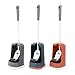 Standing Toilet Brush with Long Handle Comfortable Brush and Holder Set for Bathroom
