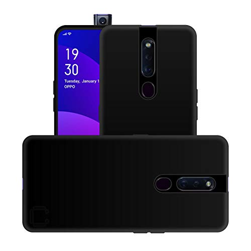 Image of Case Creation for Oppo F11 Pro 2019 Back case, Oppo F11 Pro Slim Flexible Smart Look case with 360 Camera All Angle Protection (Pure Black)