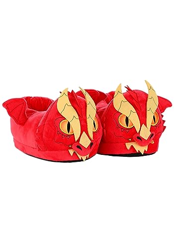 Dungeons & Dragons Dragon Slippers Cosplay Footwear with Fire, Teeth, and Anti-Slip Soles