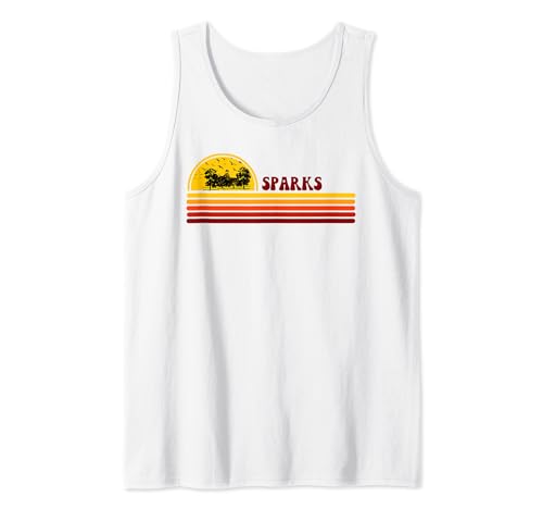 Sparks Vintage Tramonto Logo Retro City Canotta