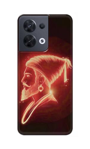 Image of PRINTFIDAA Plastic Printed Hard Back Cover Case For Oppo Reno8 5G | Oppo Reno 8 5G Back Cover (Chatrapati Shivaji Maharaj) -112, Multicolor