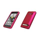 Premium Hot Pink Rubberized Snap-On Cover Hard Case Cell Phone Protector for HTC Evo 4G [Accessory Export Brand Packaging]