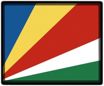 Markenlabel Tapis de souris avec motif – Drapeau Seychelles – 82147 – Taille env. 24 x 20 cm