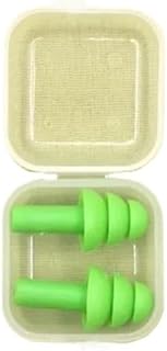 Tapones de silicona suave con aislamiento para los oídos, protección auditiva, antirronquidos, tapones para dormir, para reducir el ruido (color al azar, verde)