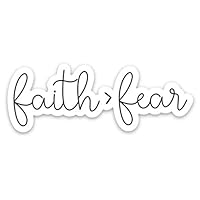 Algopix Similar Product 20 - Faith greater than fear sticker  Faith