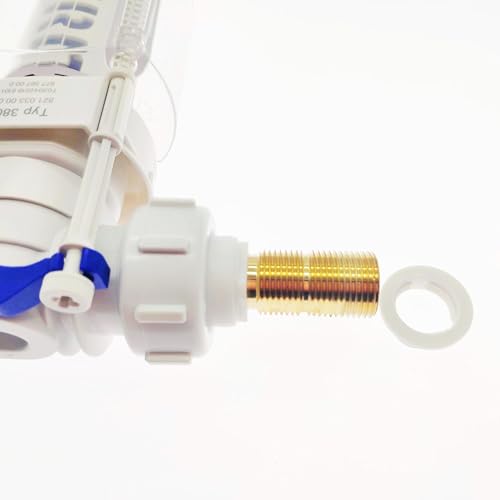 MIUFA Messing Einlassventile Ersatz für WC-Spülkasten kompatibel mit Geberit Impuls 380 Seitenfüllventil 3/8 Zoll