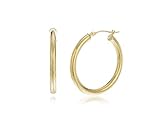 10k Yellow Gold 2mm Basic Pincatch Hoop Earrings (All Sizes Available)
