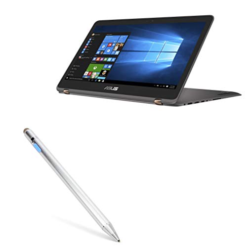 BoxWave Stylus Pen Compatible with ASUS ZenBook Flip UX360UA - AccuPoint Active Stylus, Electronic Stylus with Ultra Fine Tip for ASUS ZenBook Flip UX360UA - Metallic Silver