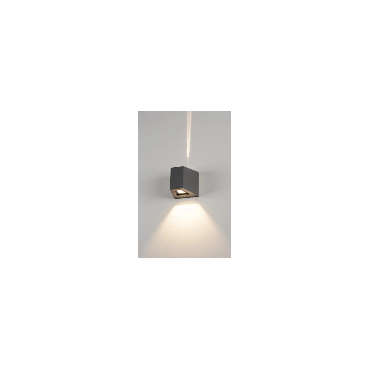 SLV Applique en saillie OUT-BEAM/Éclairage pour murs, allées, entrées, spot LED d'extérieur, lampe de jardin/IP44 3000K 18W 740 50lm anthracite 80 degrés 15,8 x 15 x 15 cm