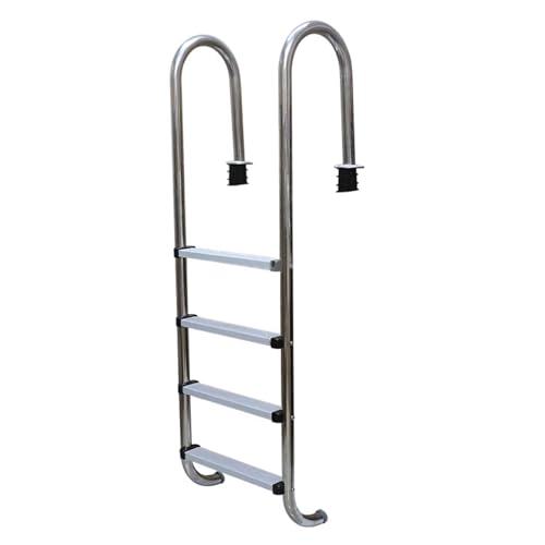 Escalera para piscina de acero inoxidable 4 peldaños miniatura 1