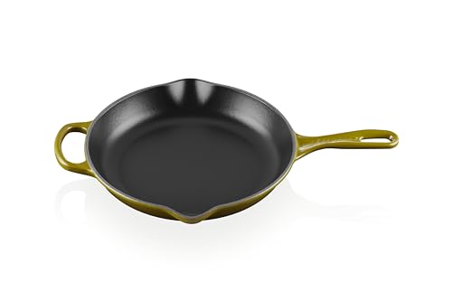 Image of Le Creuset Enameled Cast Iron Signature Round Skillet, 10.25 inch, Olive