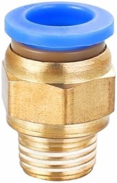 10PCS Pneumatic Fittings PC Male thread -M5 1/8 1/4 3/8 1/2 to Tube pc4 6 8 10 12mm push air tube Straight connection pc6-01 02(OD 6mm,01(9.7MM))