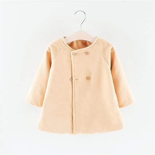 Toddler Baby Girls Cloak Coat Fleece Long Sleeve Button Jacket Fall Winter Warm Double Breasted Outerwear3