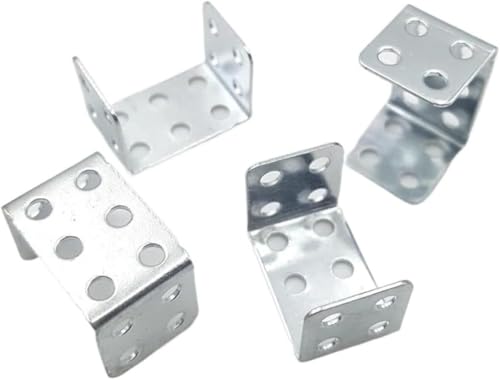 Soporte angular Soporte de hierro en ángulo forma U, soportes soporte fijos con código esquina eje perforado, 5 uds
