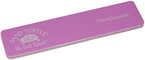 Soft Touch Sand Turtle Nail File Block, Soft Sponge, Berry 280 Grit Ultra Fine, 5 1/4 Inch, 25 Piece