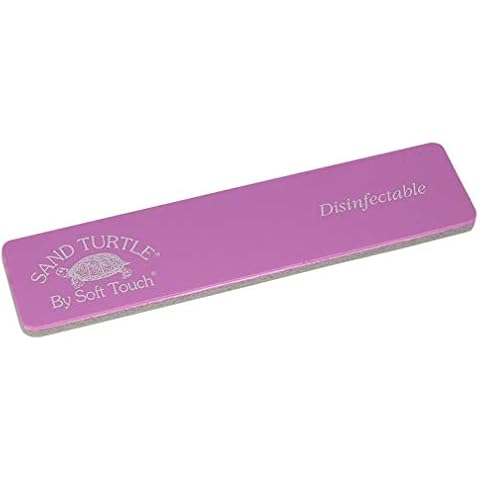 Soft Touch Sand Turtle Nail File Block, Soft Sponge, Berry 280 Grit Ultra Fine, 5 1/4 Inch, 5 Piece Cover