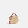 COACH Women's Serena Satchel in Crossgrain Leather (Light Khaki Confetti Pink)