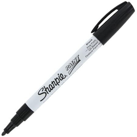 Sharpie Oil-Based Paint Marker, Fine Point, Pack of 3 (Black)