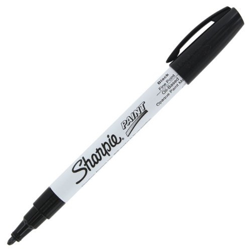 Sharpie Oil-Based Paint Marker, Fine Point, Pack of 3 (Black)